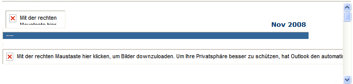 Blockierte Bilder im Newsletter