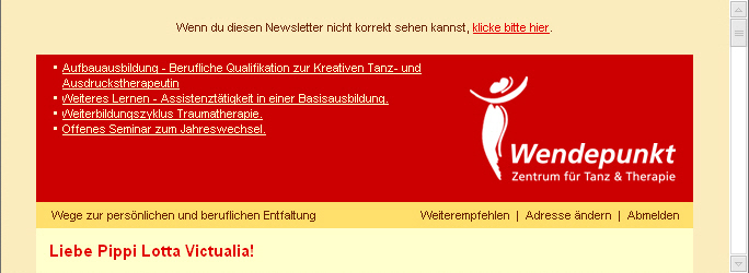 Kopfgestaltung für einen Kunden